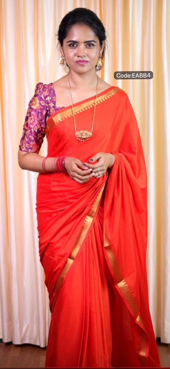 Mysore silk saree with work blouse 🥳