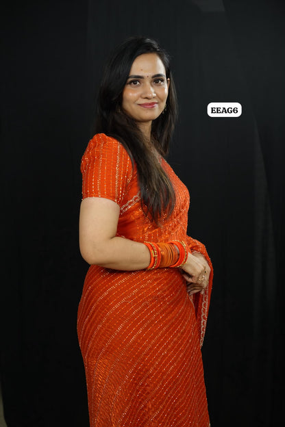 Space silk heavy work saree 🥳