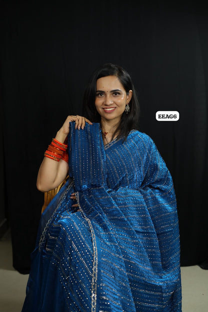 Space silk heavy work saree 😍🥳