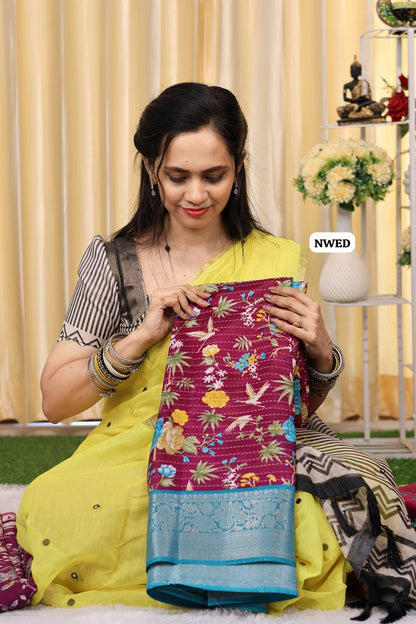 Muslin cotton saree😍Ⓜ️