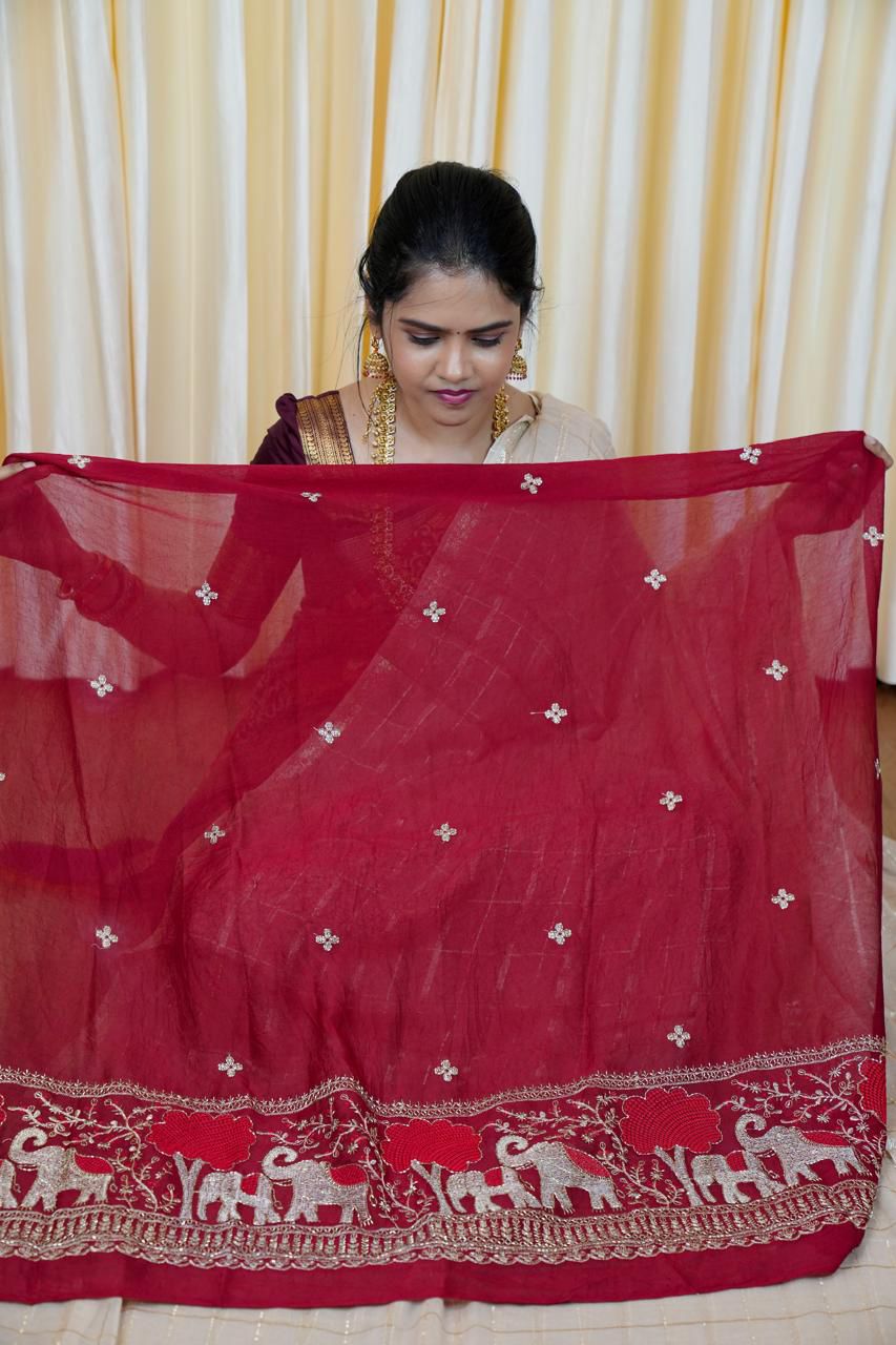 Viscose Georgette saree with separate jari weaving blouse 🥰🥳