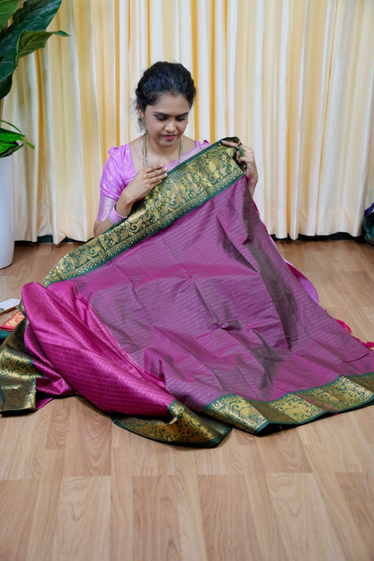 Semi silk sarees in Checked design🥰😎🌲🏃🏻‍♀️