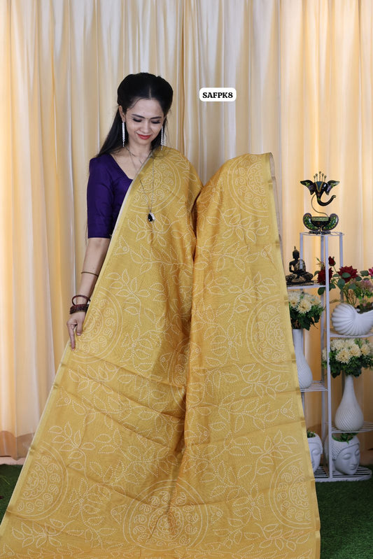 Chanderi cotton saree with running blouse 🔥😍🥳