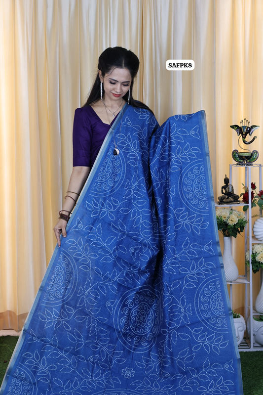 Chanderi cotton saree with running blouse 🔥😍🥳