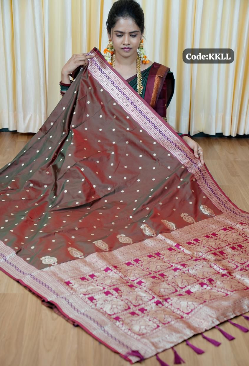 Soft silk saree with Butta’s concept🥳✅