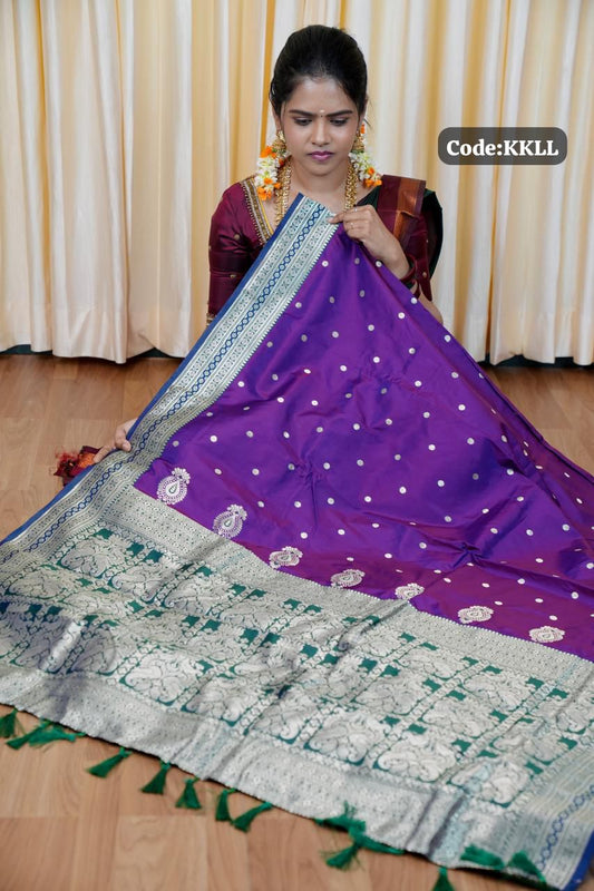 Semi silk saree with Butta’s concept🥳✅