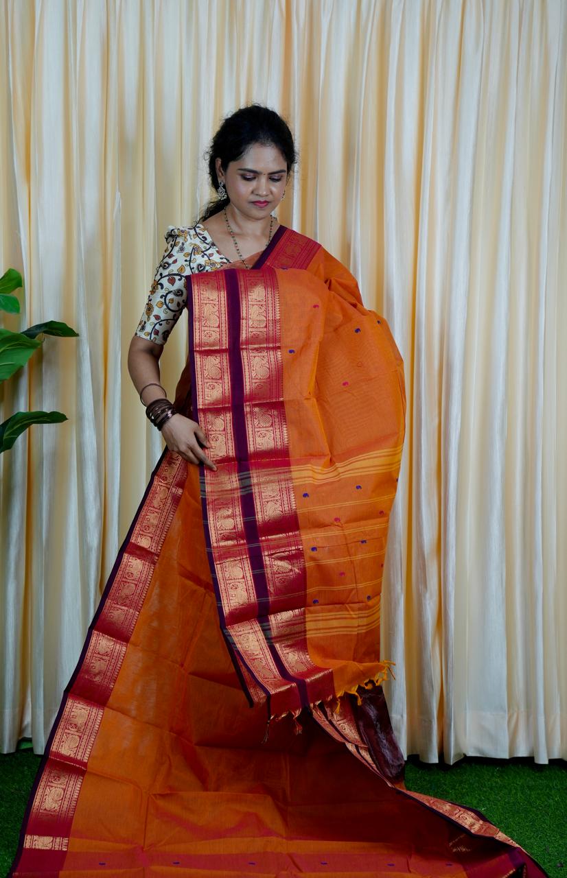 Kanchi cotton saree🍏🍄