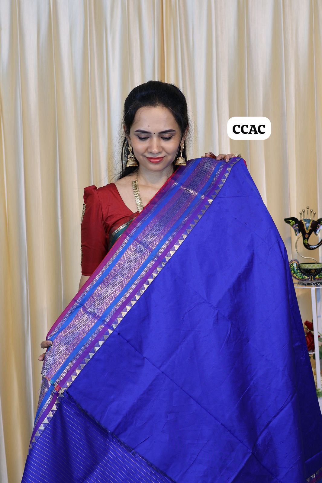 Premium Munga silk saree with colour full Pallu and blouse 😍🥳