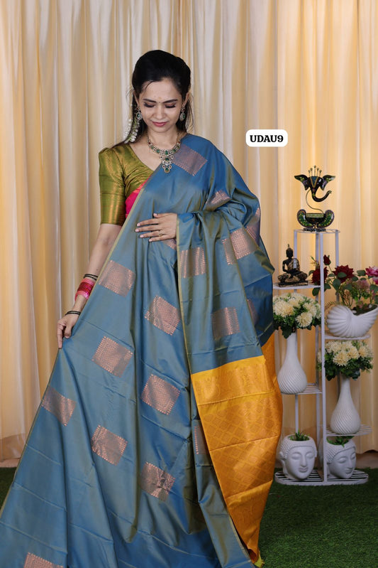 Soft silk saree😍🥳 with running blouse 🔥