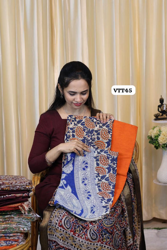 Kalamkari 3pie set unstitched 😍Ⓜ️