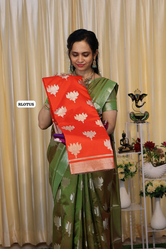 Kajol inspired lotus design Semi soft silk saree with same blouse as in pic😍🥳