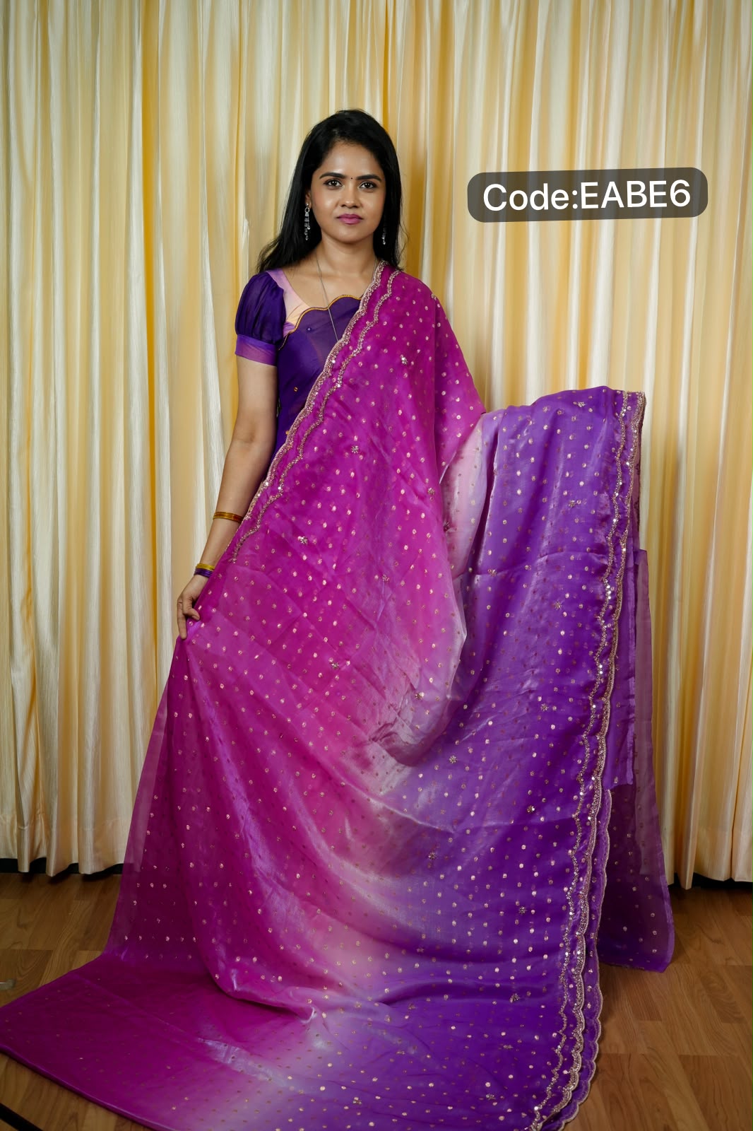 Space silk with zari work🌈🥳
