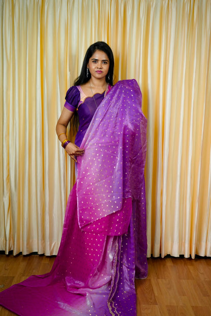 Space silk with zari work🌈🥳