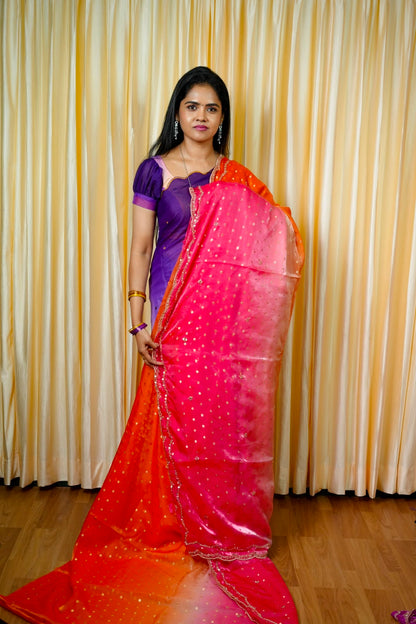 Space silk with zari work🌈🥳