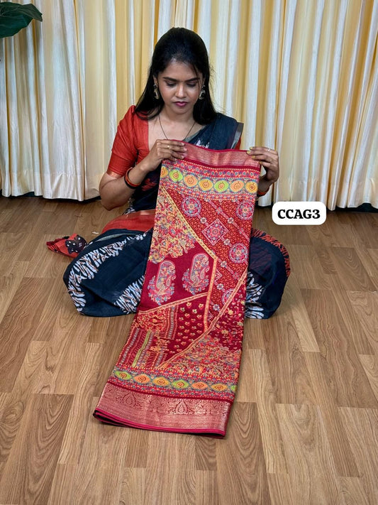 Soft silk cotton Saree 🥰😎📚