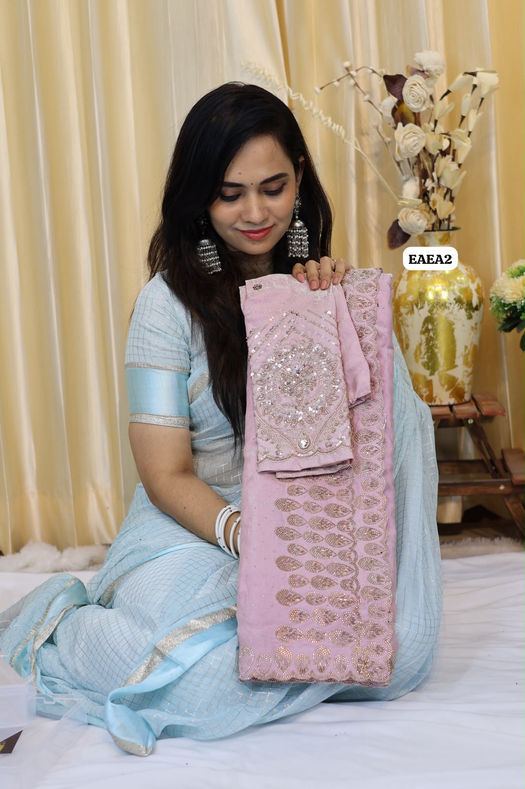 Space silk saree with jarkhand  diamond work 😍😎📚
