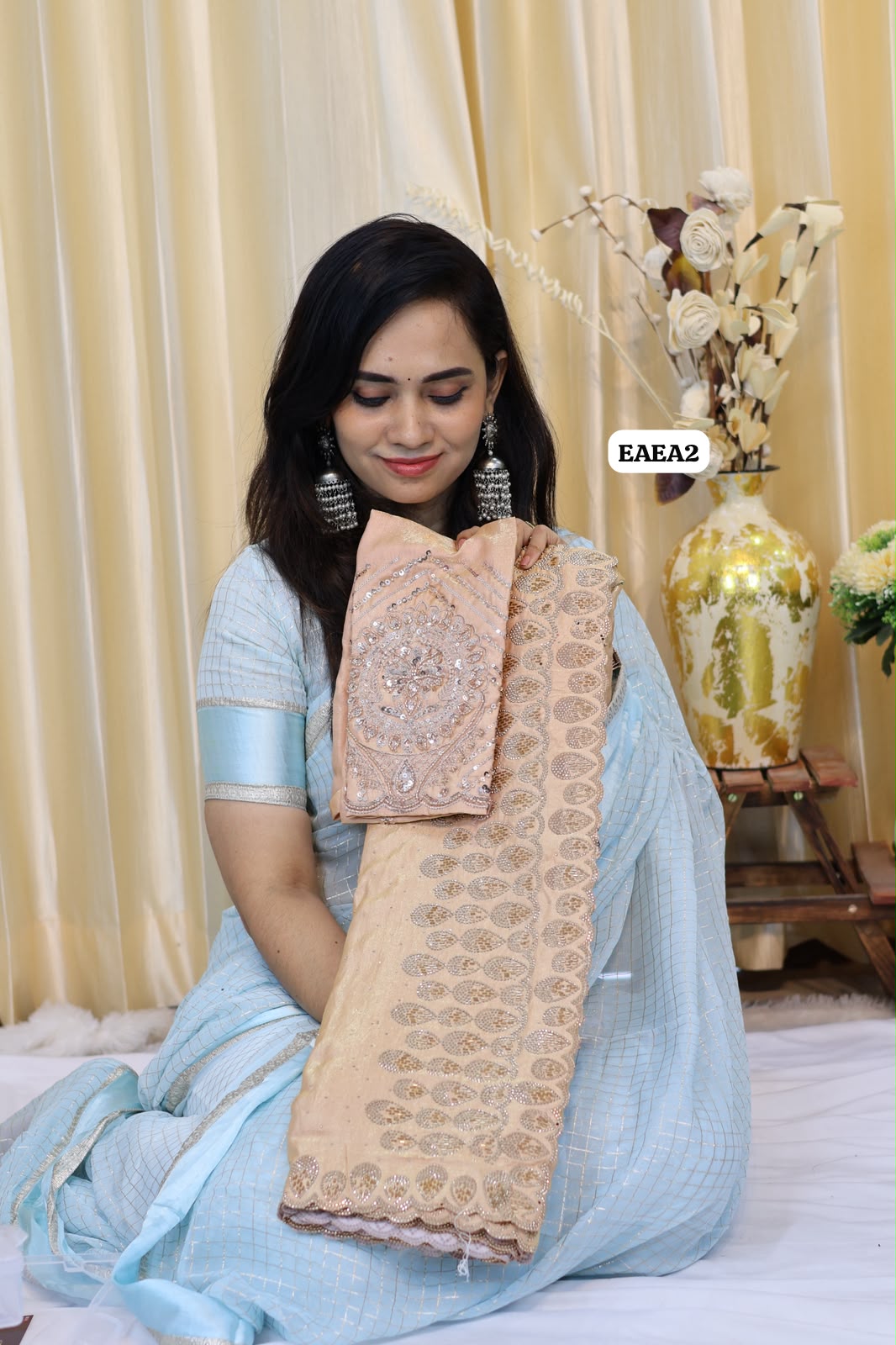 Space silk saree with jarkhand  diamond work 😍😎📚
