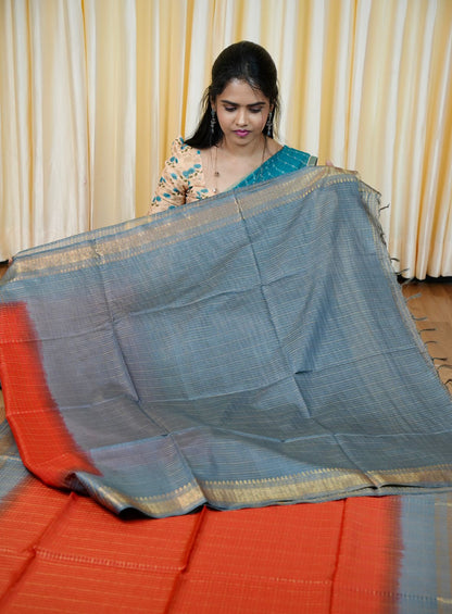 Tussar silk saree🥰😎📚
