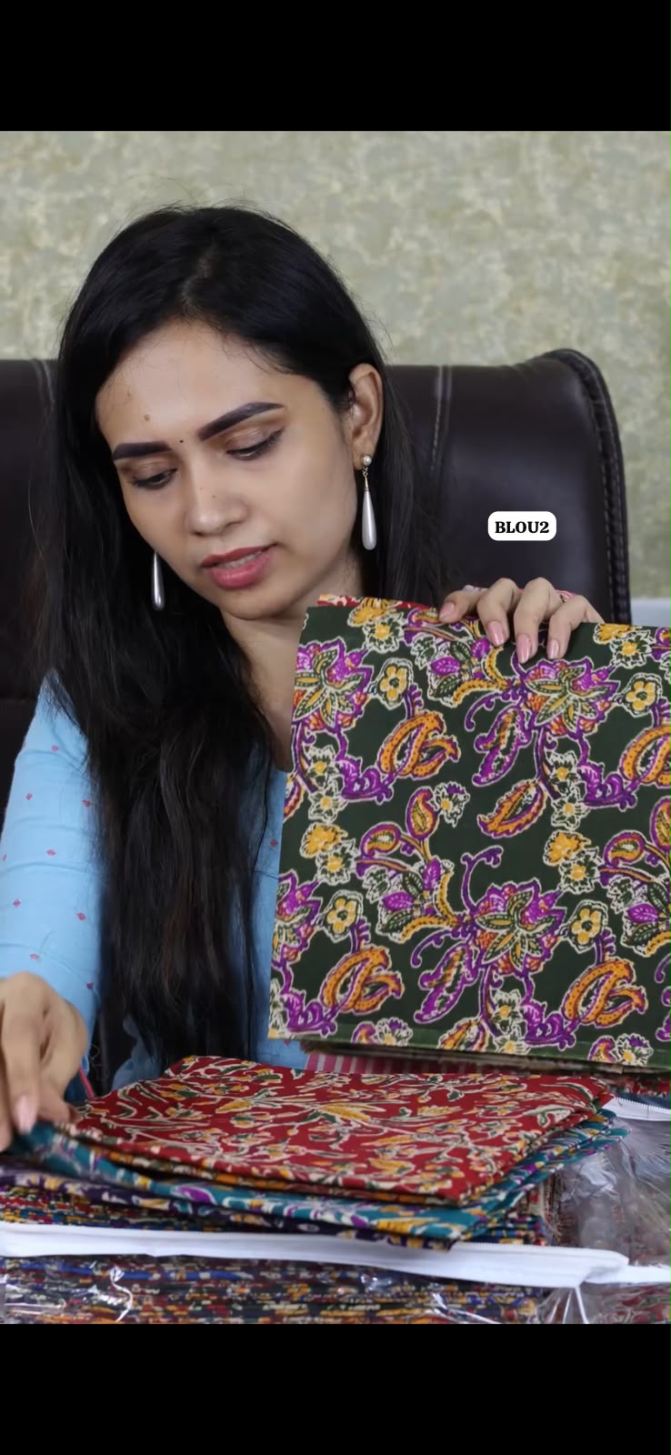 Kalamkari blouse pieces (25)😍😎