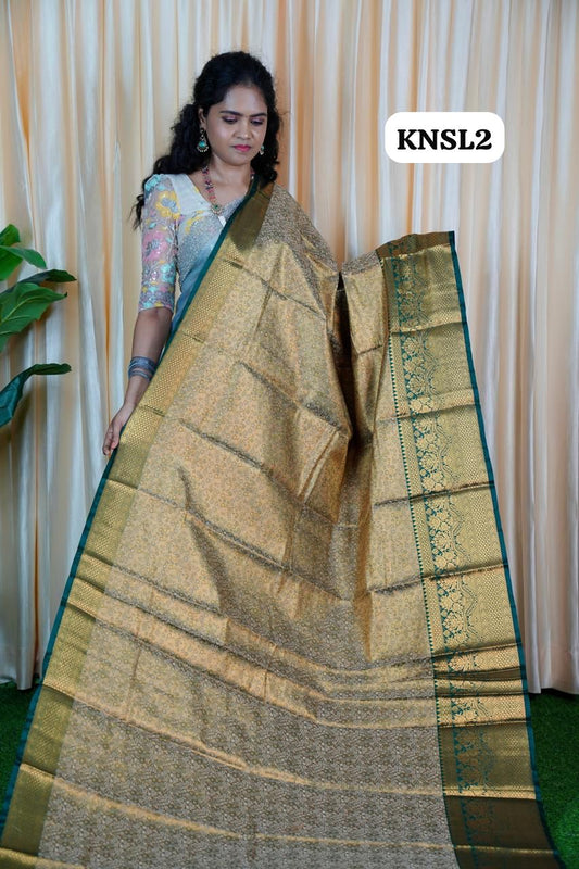 Kanchipuram inspired silk saree🍄🥳