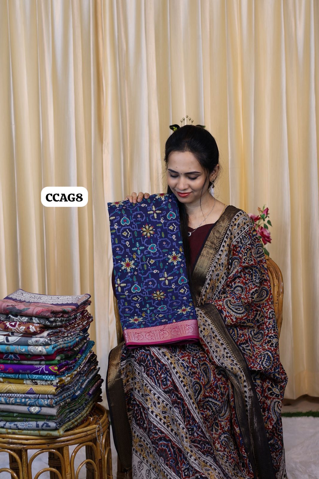 Ikkat print saree 😍Ⓜ️