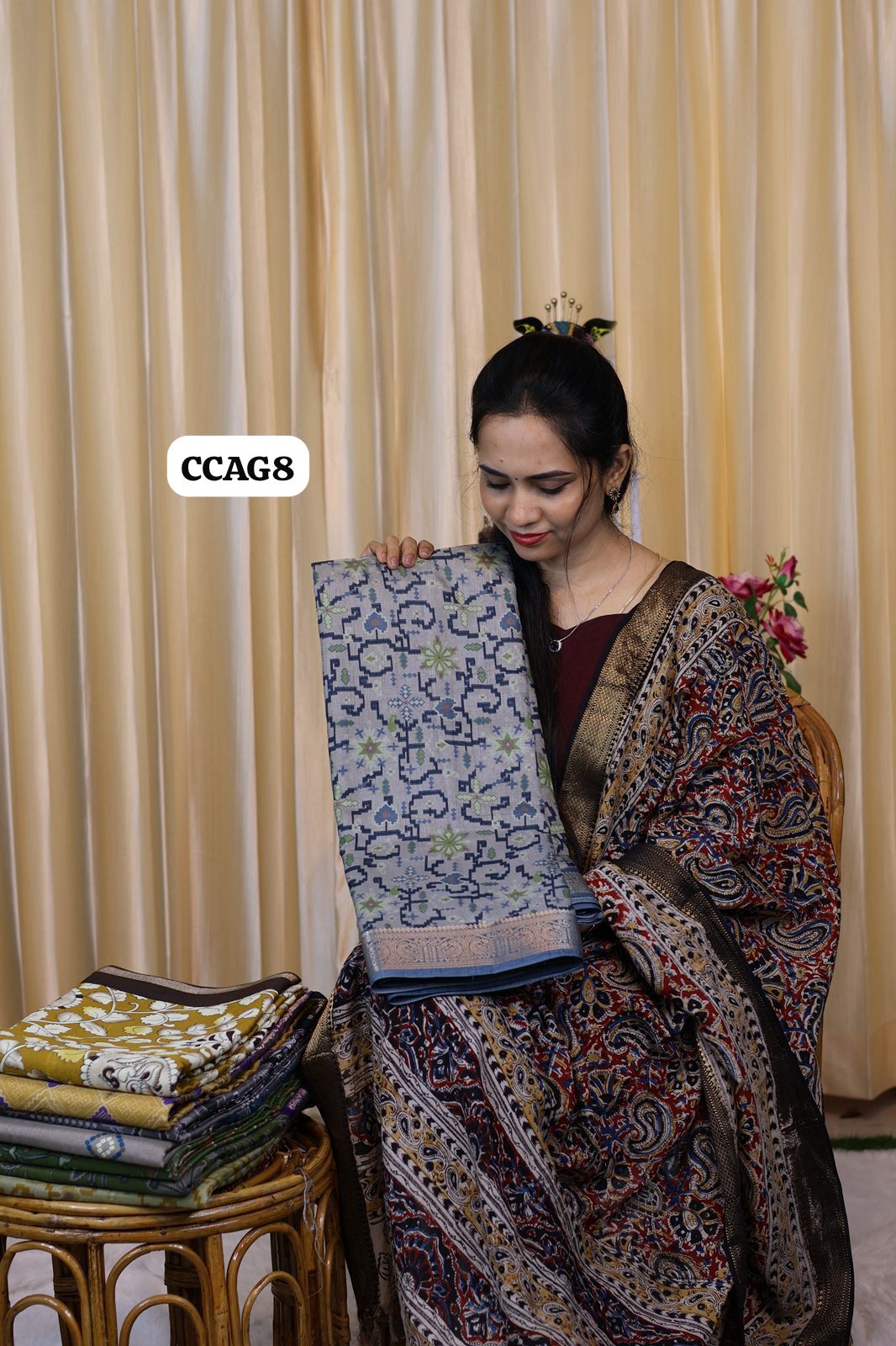 Ikkat print saree 😍Ⓜ️