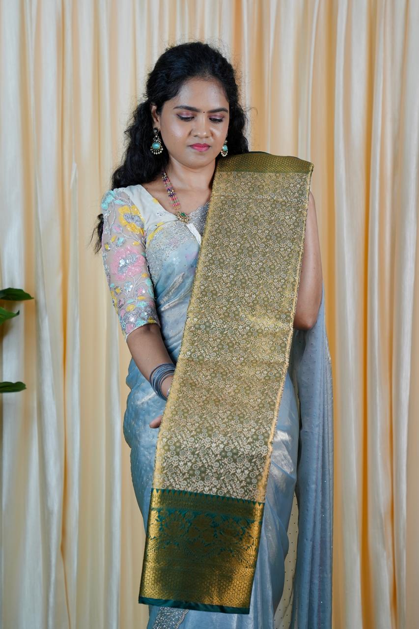 Kanchipuram inspired silk saree🍄🥳