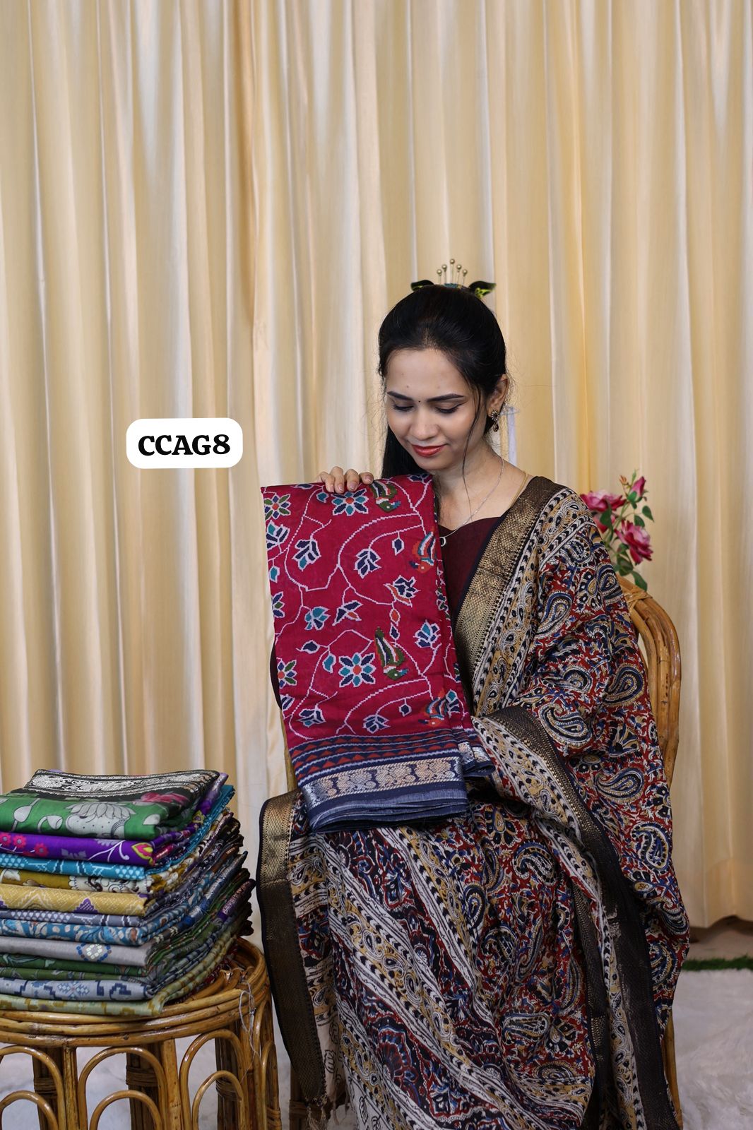 Ikkat print saree 😍Ⓜ️