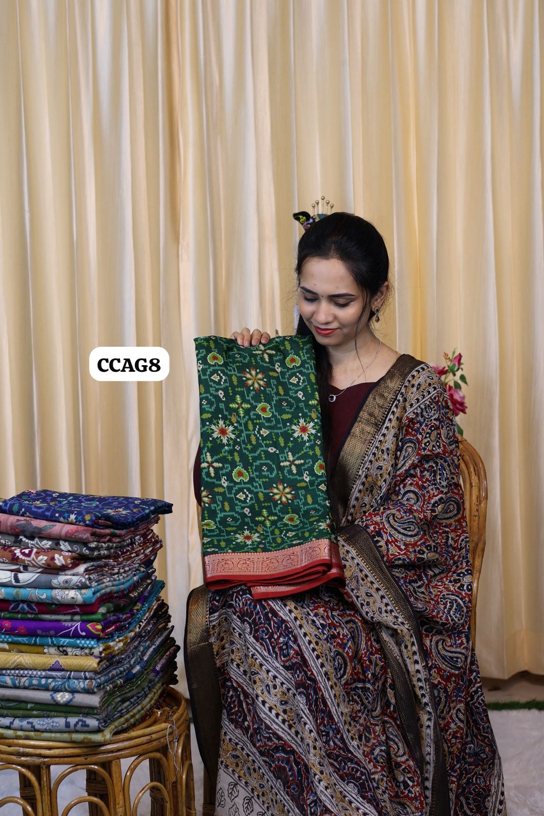 Ikkat print saree 😍Ⓜ️