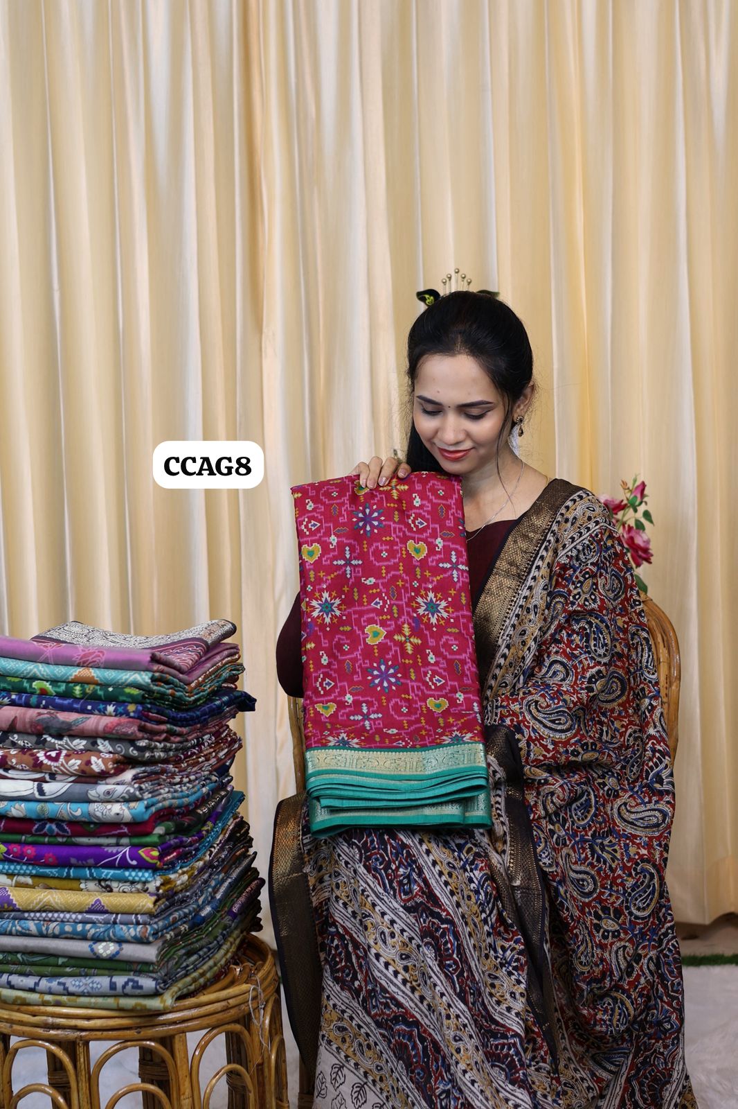 Ikkat print saree 😍Ⓜ️