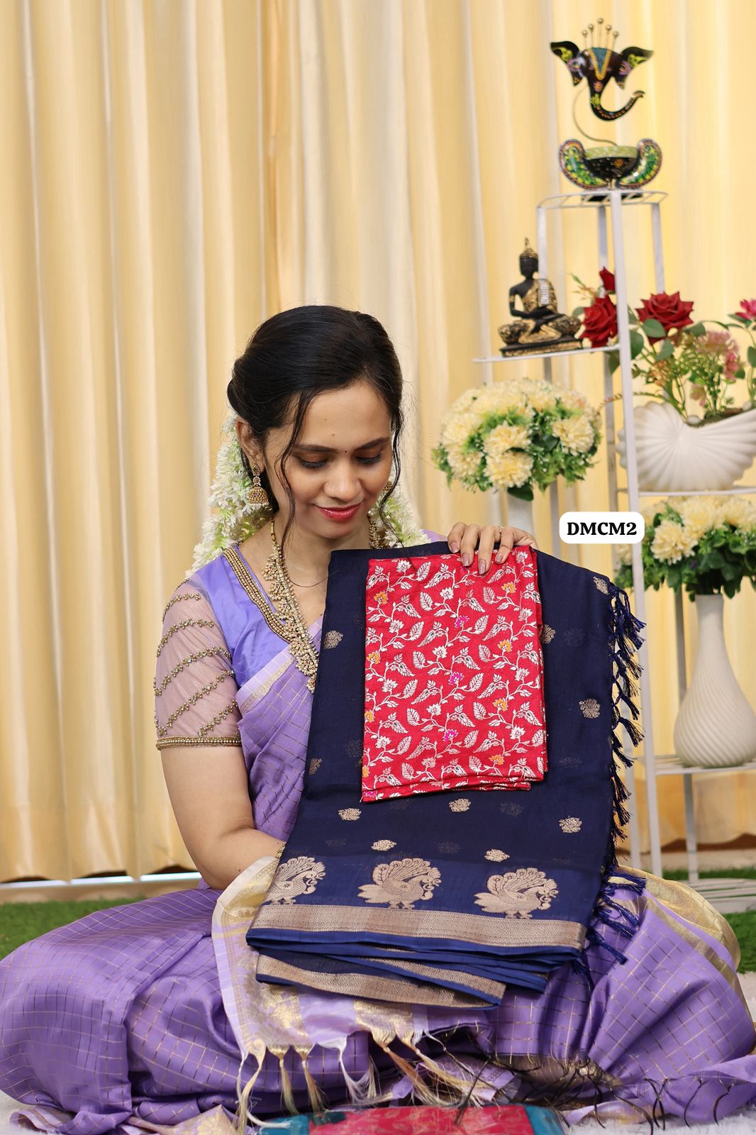 Mysore crepe silk saree with contrast blouseⓂ️😍