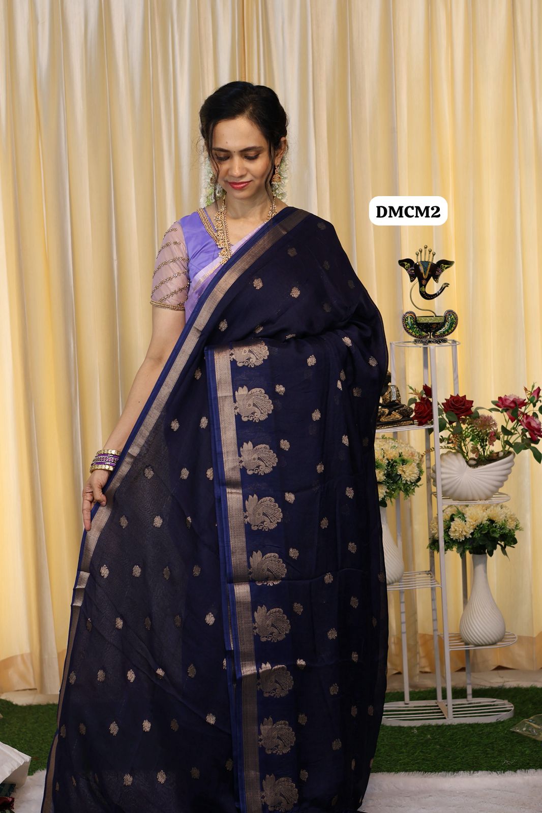 Mysore crepe silk saree with contrast blouseⓂ️😍