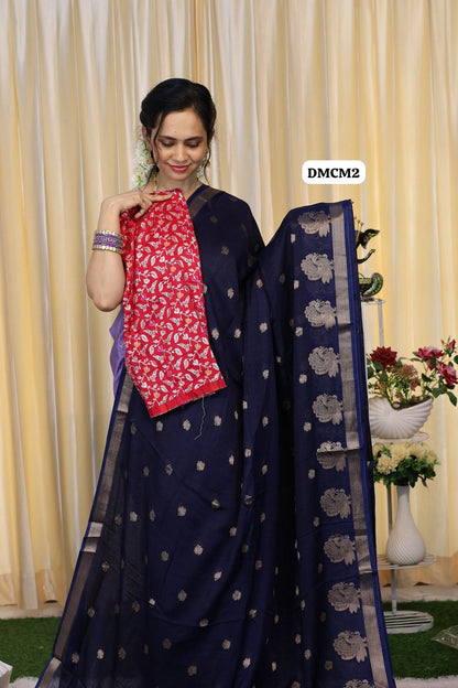 Mysore crepe silk saree with contrast blouseⓂ️😍