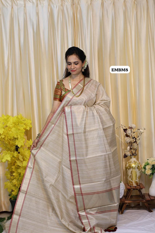 Onam special Tussar silk saree😍😎