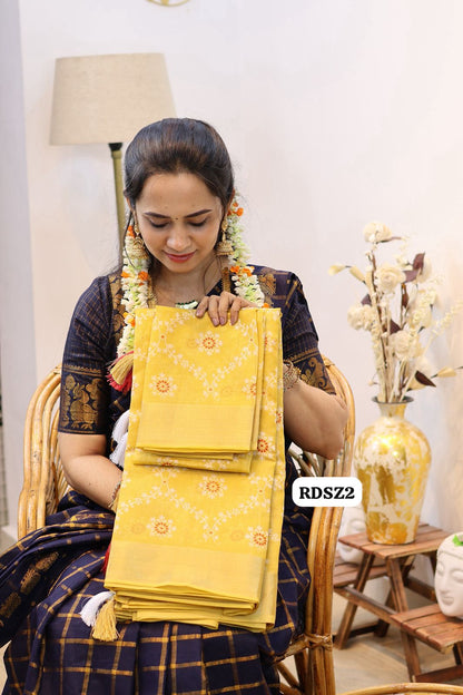 Cotton kota slub saree with running blouse🥳