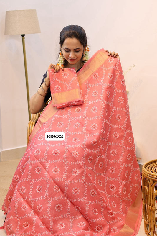 Cotton kota slub saree with running blouse🥳