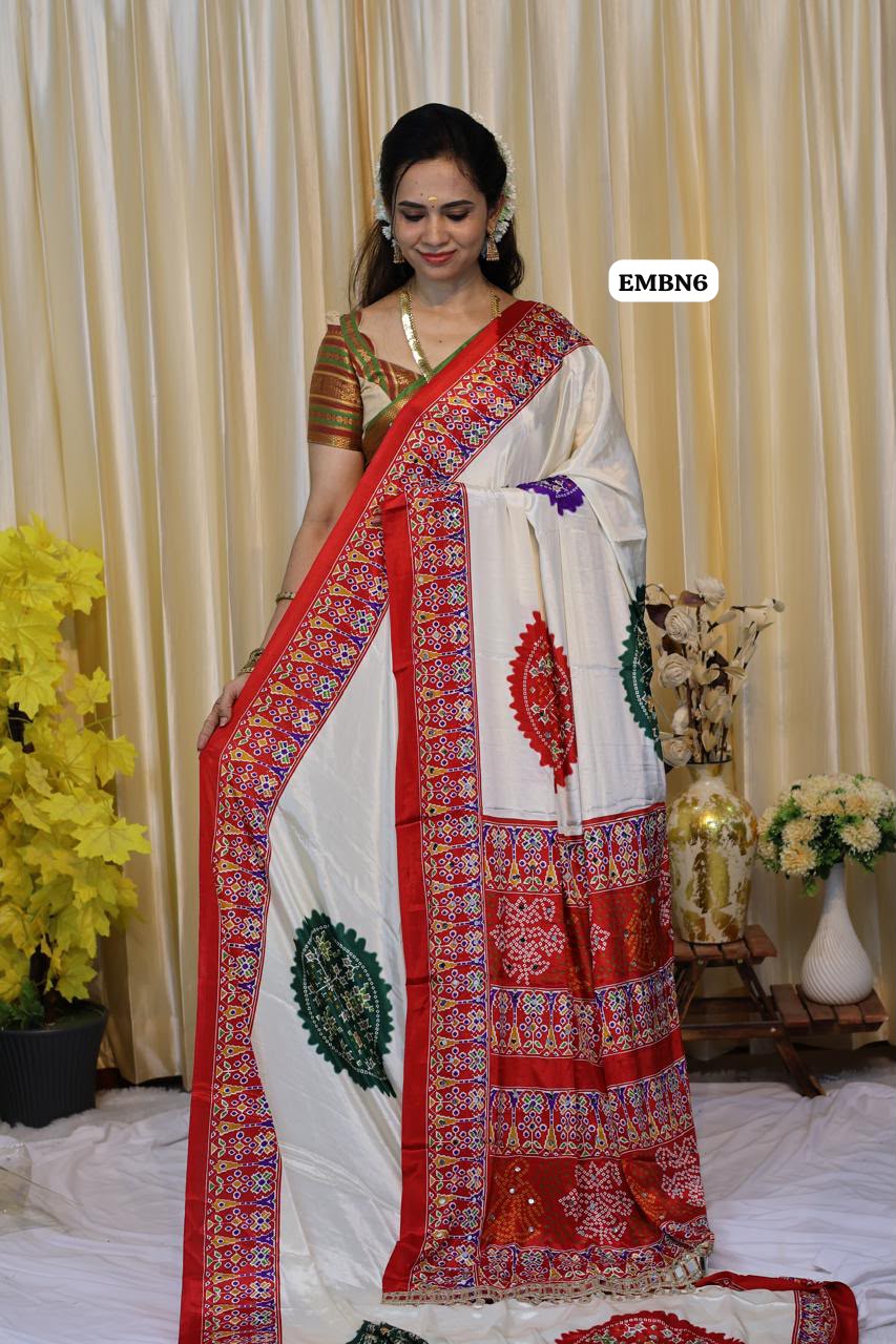 Semi modal soft silk Mirror work saree😎🥳