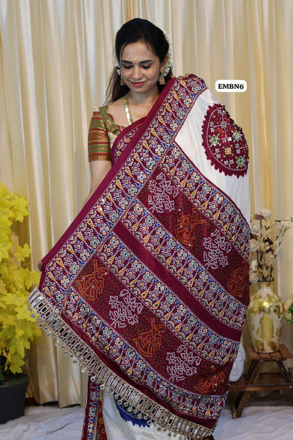 Semi modal soft silk Mirror work saree😎🥳