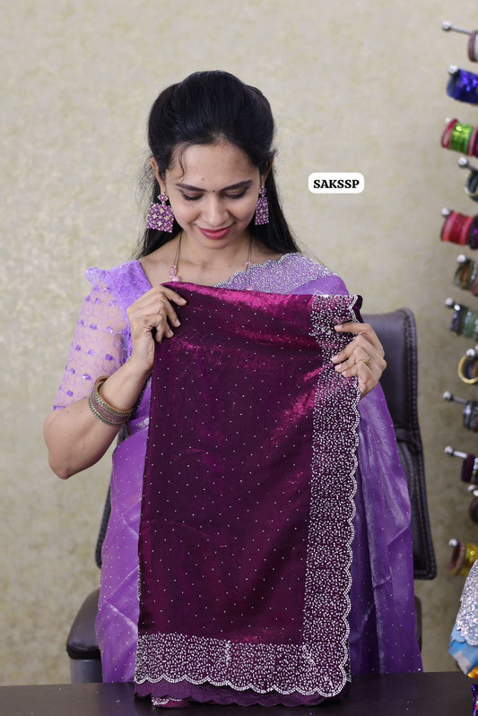 space silk with cut work border with running blouse 🔥😍🥳Dark wine