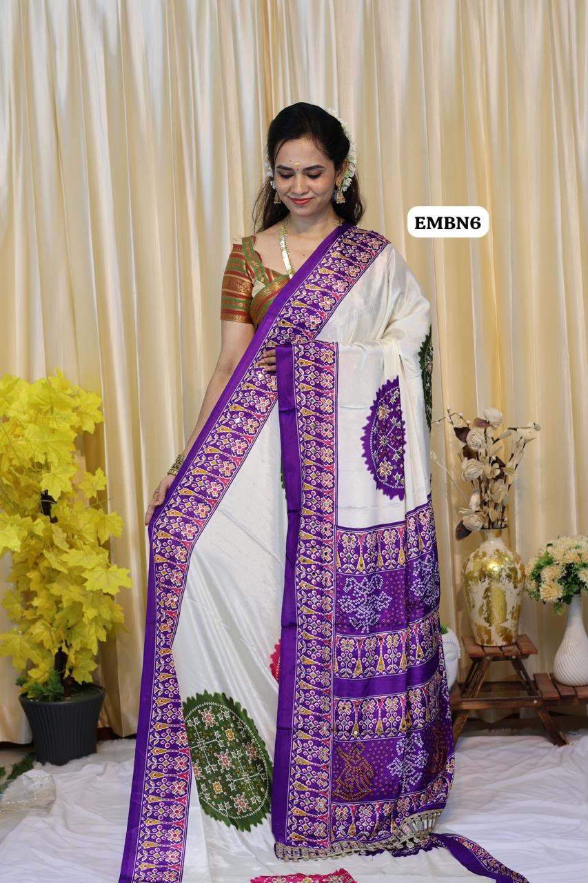 Semi modal soft silk Mirror work saree😎🥳