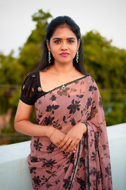 Soft georgette saree🥳