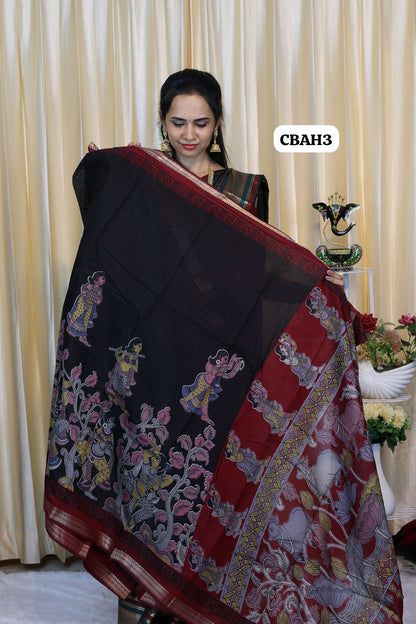 Kalamkari semi modal silks 😍😎📚