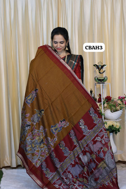 Kalamkari semi modal silks 😍😎📚