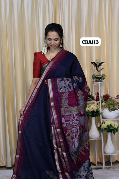Kalamkari semi modal silks 😍😎📚