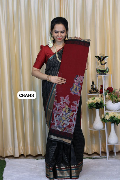 Kalamkari semi modal silks 😍😎📚