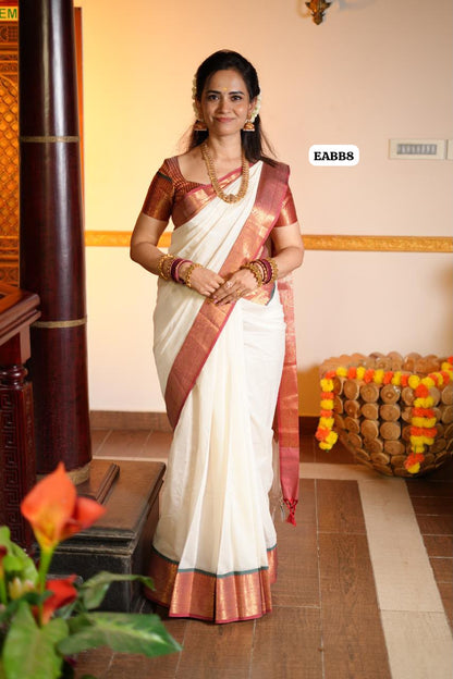 Onam special cotton saree 🥳🌈