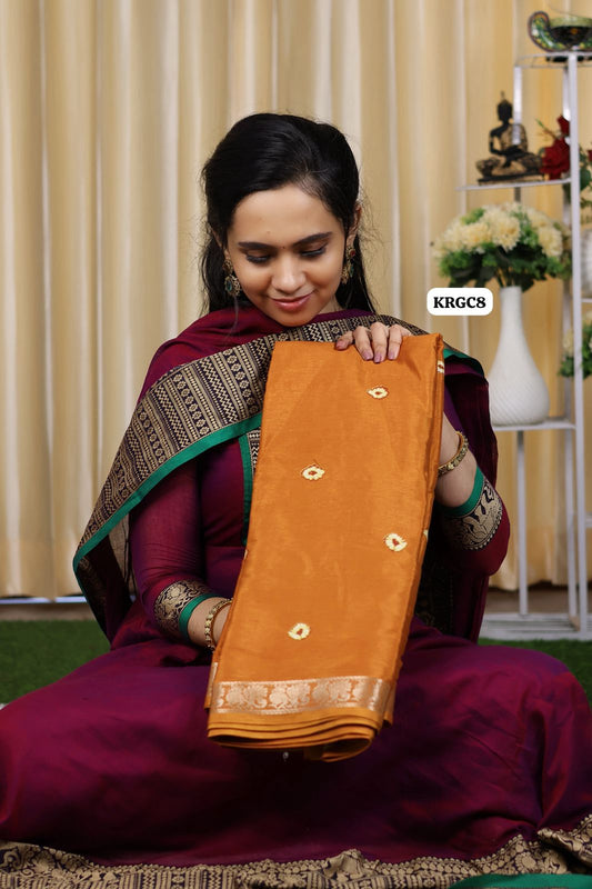 Mysore semi crepe silk with bandhini design😍🥳