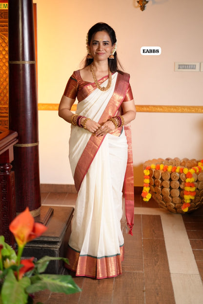 Onam special cotton saree 🥳🌈
