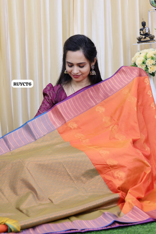 Bordered soft silk saree😍Ⓜ️