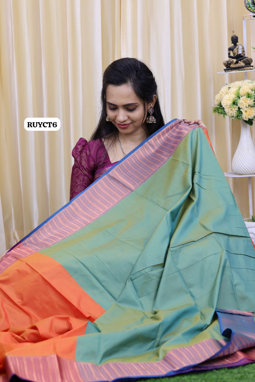 Bordered soft silk saree😍Ⓜ️